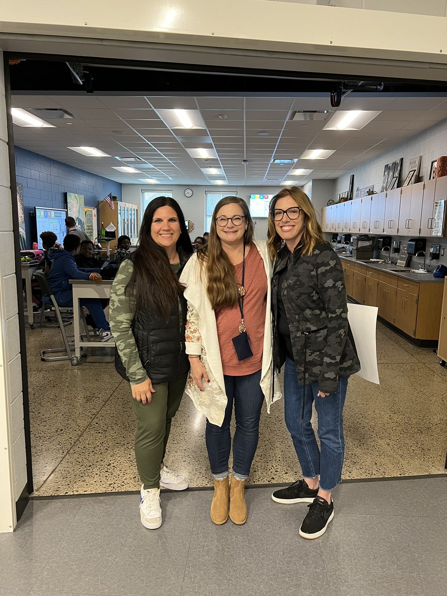We knew we liked each other at the beginning of the year, but now we even look like each other in our Camo today! Love my teammates in #lowerblue #wbms2022 #onlywb <a href="/belliwbms/">Lindsay Belli</a> <a href="/MrsKregerOLMS/">Tracie Kreger</a> <a href="/TamiLamerato/">Tami Lamerato</a>