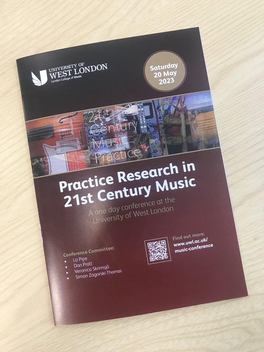 simonzt's tweet image. Just  received the program for Saturday's Practice Research in 21st Century  Music conference at UWL. If you would like to attend you can find the  details at: c21mp.org/.../practice-r… and register to attend at: paymentportal.uwl.ac.uk/conferences-an…