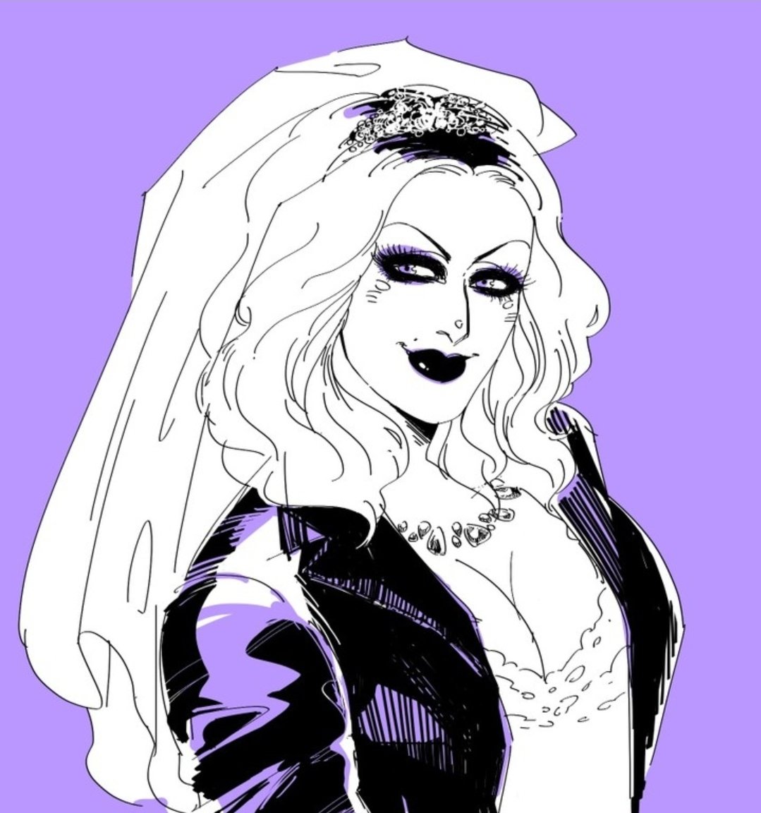 DragulaFanArts's tweet photo. Going above and beyond for today's posts because these artists and ghouls go above and beyond all of the time!
Today's featured ghoul and artist are @BiqtchPuddin & @emustim! Emutism captures Biqtch's beautiful, bodacious, and batty personality so perfectly!
#DragulaFanArt https://t.co/662B8yW4mV