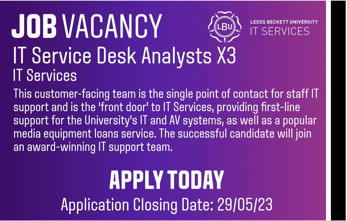 Leeds Beckett University IT Services tweet media