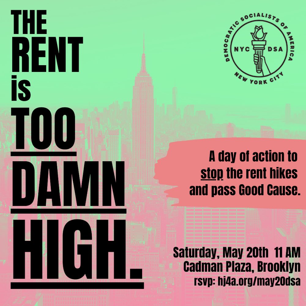 Working-class New Yorkers are hanging by a thread as rents skyrocket and evictions ravage our communities. Albany has turned their back on us. Eric Adams is planning another round of life-altering rent increases. 

ENOUGH IS ENOUGH.