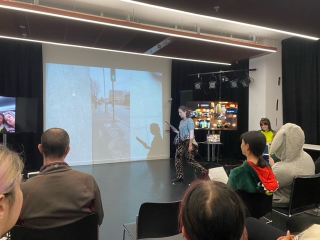 mstdcp's tweet photo. Our Level 5 DCP students showed their final pieces for Artists &amp; Companies yesterday. Great to see creative responses to the work of Gob Squad, Reckless Sleepers, Blast Theory, proto-type, Figs in Wigs, Action Hero and Bobby Baker. Well done to all involved @mcrschart. https://t.co/RGV66u8u9X