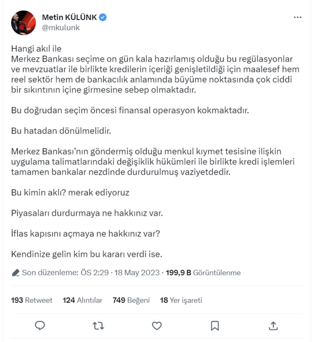 Güler misin ağlar mısın. Geldikleri noktaya bakın. 

Merkez bankası ve kamu bankaları hükümete operasyon çekiyormuş!!!

Beceremiyoruz demek çok zor olmasa gerek