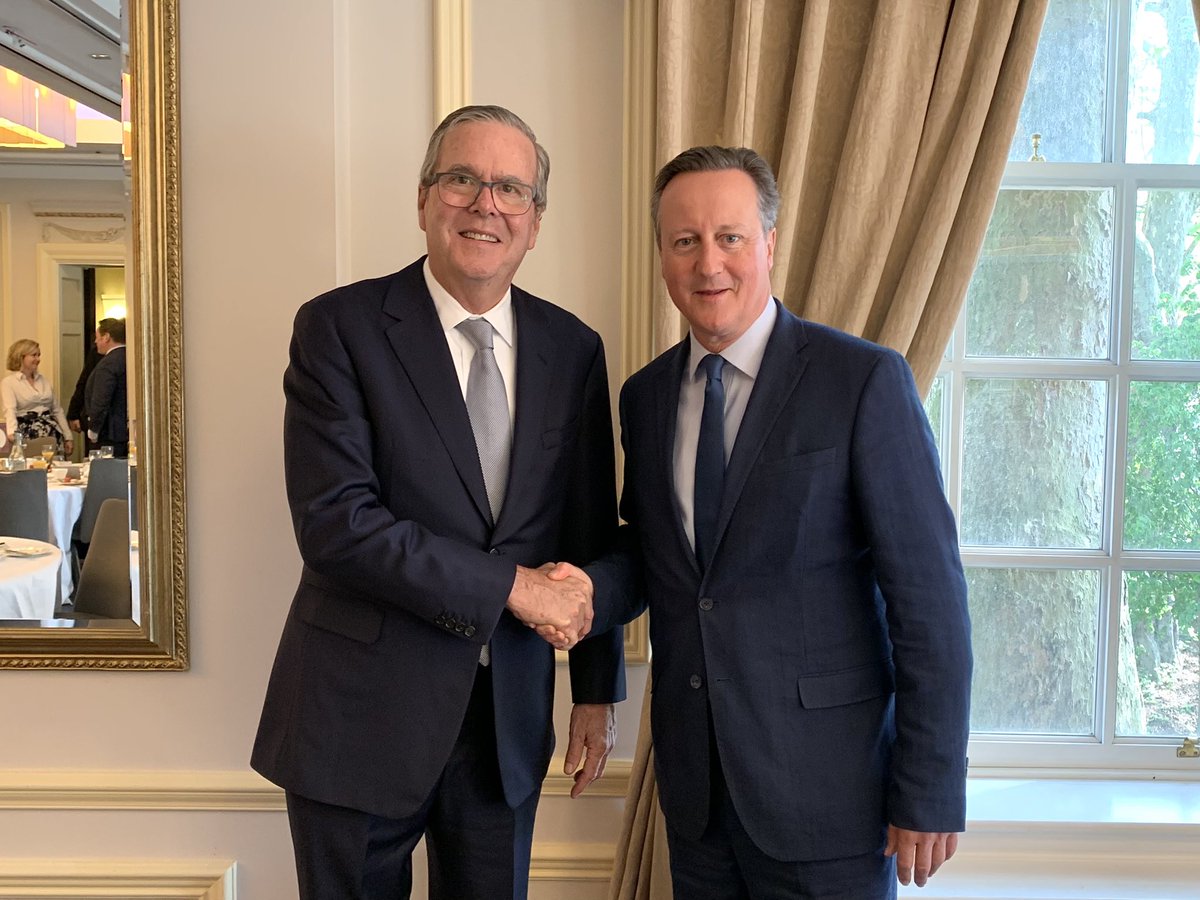 Delighted to host <a href="/JebBush/">Jeb Bush</a> today discussing American politics and the #SpecialRelationship. Thanks for joining us Governor! 🇺🇸🇬🇧