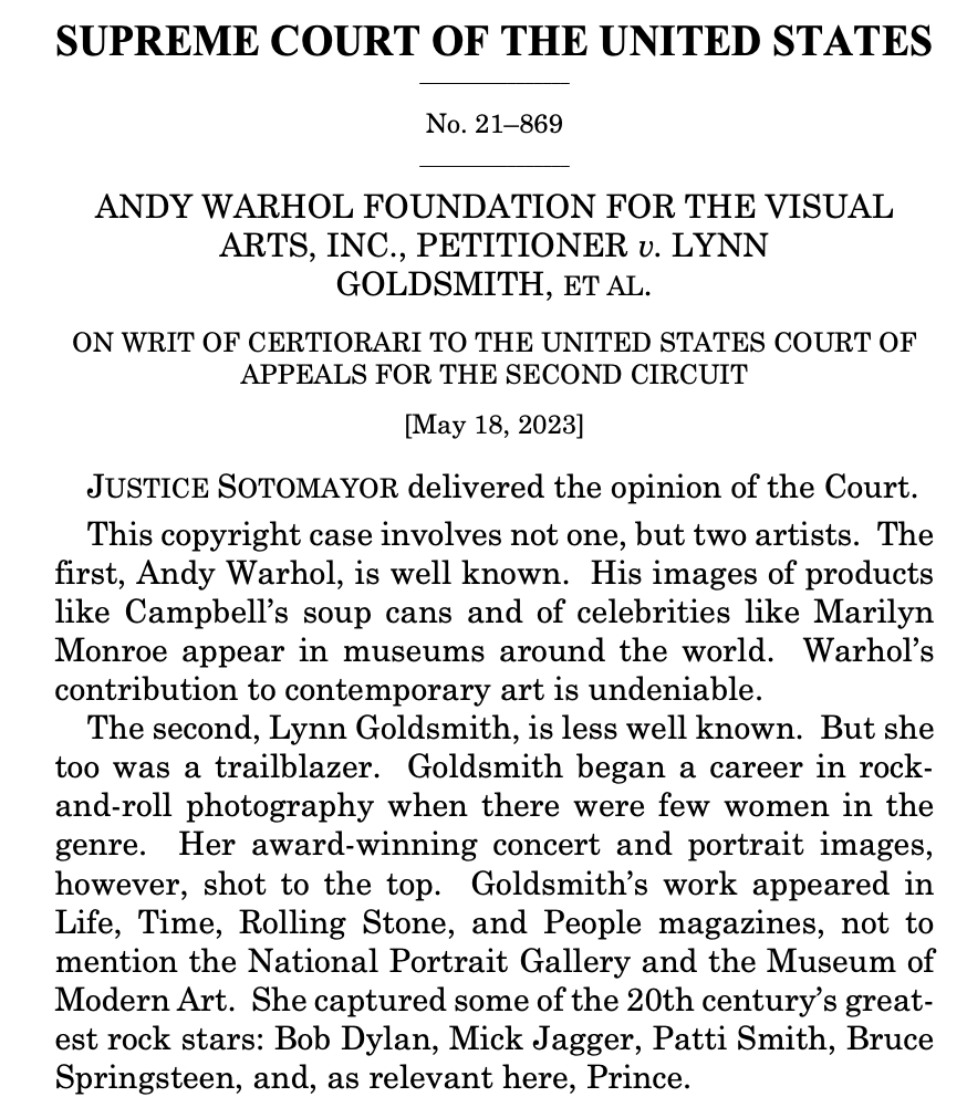 Chris Geidner on Twitter: quot Second #SCOTUS opinion is in Andy Warhol Chris Geidner on Twitter: quot Second #SCOTUS opinion is in Andy Warhol