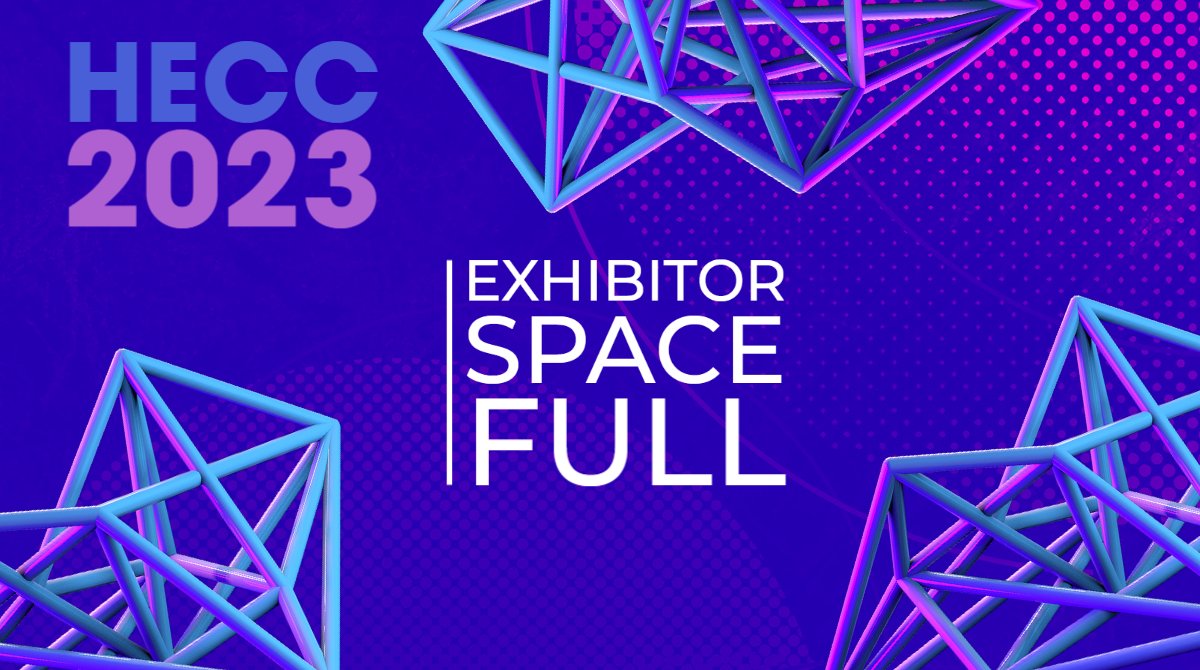 It has been crazy busy at HECC this spring.  In less than a week we have every exhibitor space filled.  There are some amazing vendors joining us for #HECC2023.  Make sure to mark your calendars for this year's conference November 8-10, 2023.