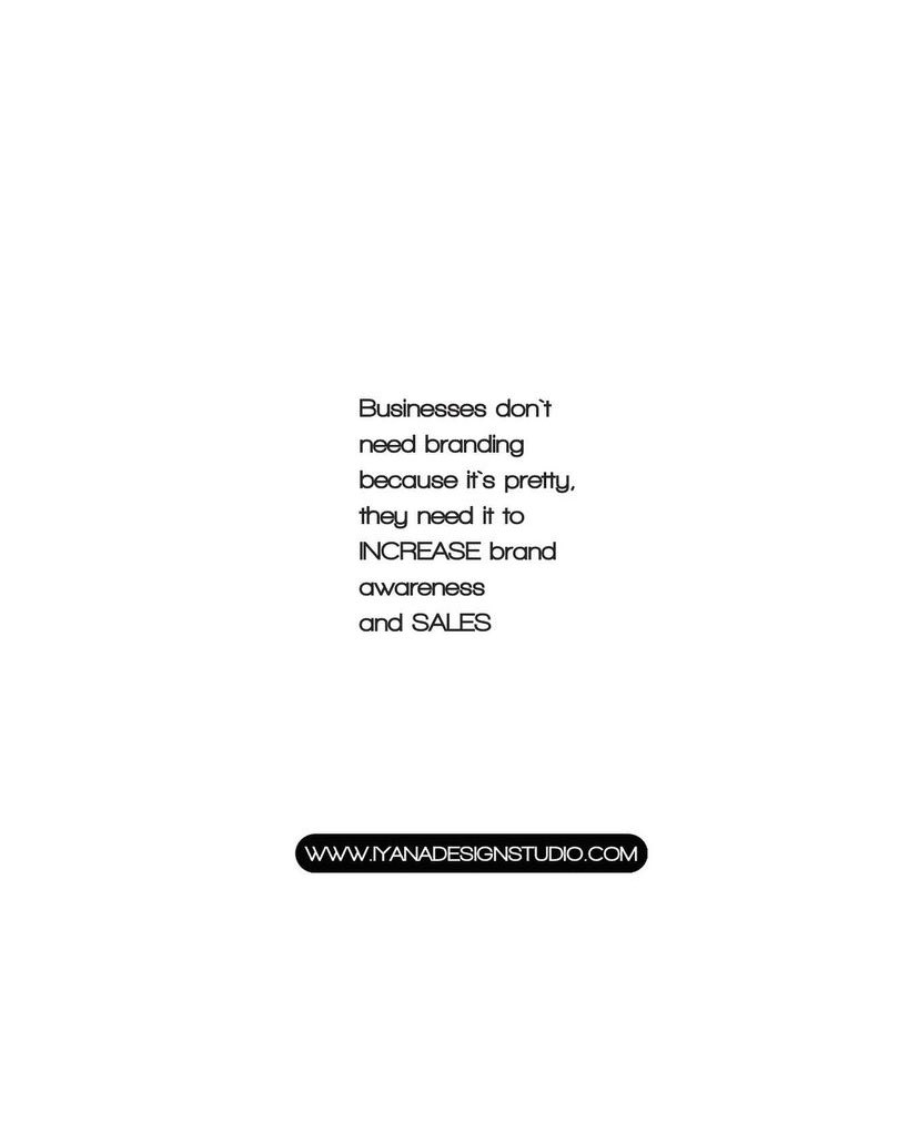 Businesses don`t need branding because it`s pretty, they need it to INCREASE brand awareness and SALES 

#effectivebranding #brandperception #womeninbusiness #branddesign #creativebizowner #smallbusinesstips #brandstrategy #buildyourbrand #brandawareness #increasesales