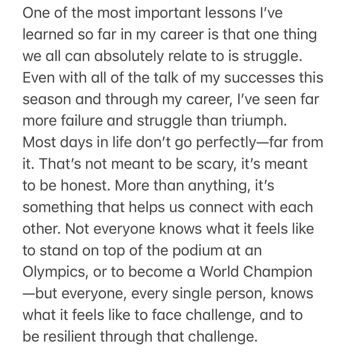 MikaelaShiffrin's tweet photo. On this #MentalHealthAction Day,  I want to encourage everyone to consciously take time to make connection—with others and with themselves. ❤️ 

Read More ⬇️

(You can go to https://t.co/ZGejK7omEF for resources to take action.) https://t.co/B499xe1MWi