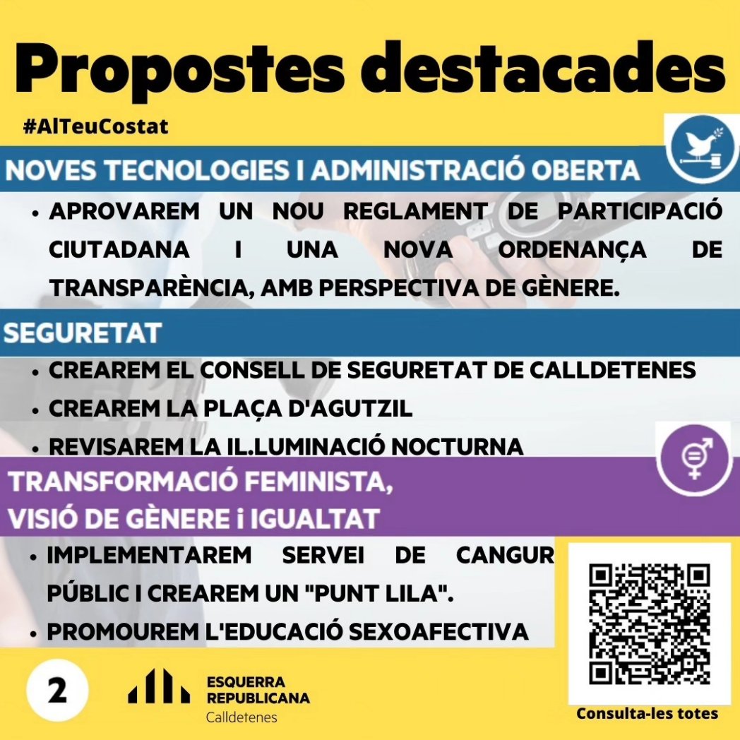 ERCCalldetenes's tweet photo. 2/6👇👇👇

4️⃣ noves tecnologies i administració oberta,
5️⃣ seguretat,
6️⃣ transformació feminista, visió de gènere i igualtat,

#IreneAlcaldessa https://t.co/EEvYgi6TyN