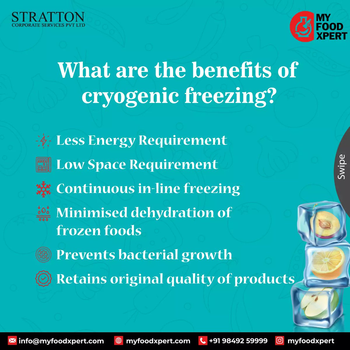 food_stratton's tweet photo. Don't settle for subpar quality anymore! Learn about the cutting-edge cryogenic freezing technology that can help your food business with My Food Xpert now!
#cryogenicfreezing
#foodstorage https://t.co/MCTbwtQjAt