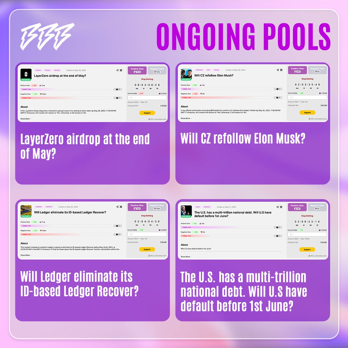 BBBfans23's tweet photo. ⌛️ Many fascinating pools at #BBB website are nearly come to an end! 🤗

Visit https://t.co/wc5VqPuDuz now or you'll miss out on this opportunity! 🔆 https://t.co/HuKaBtHVSP