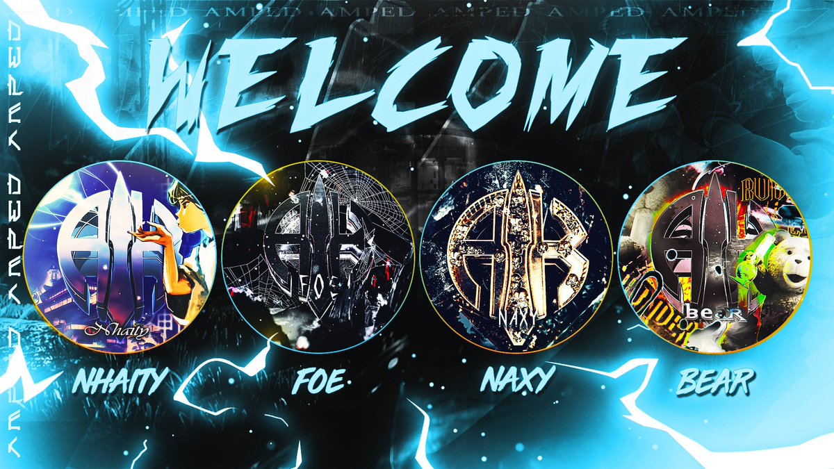 Please help us in welcoming these 4 beasts into the amped knifing roster ⚡🔪

<a href="/NatyTheGoat/">Nhaity 🇧🇪</a> 
<a href="/foreigns/">Ghost Foe</a> 
<a href="/NaxyStudios/">NaxyStudios LLC</a> 
@Mf_Bear