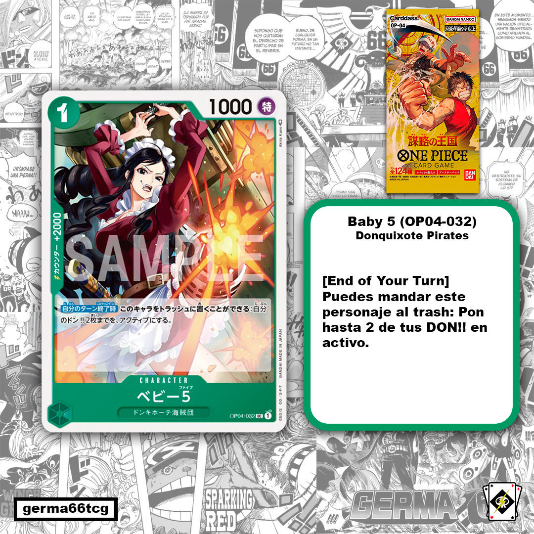 Germa66TCG's tweet photo. ¡Ya tenemos el DON!! exclusivo de OP04!
En el canal de Youtube oficial japonés han subido un vídeo de unboxing de una caja de OP04 mostrando muchas cartas nuevas del set.

#ONEPIECE #onepiececardgame #OnePieceTCG https://t.co/6UY6NEgAp1