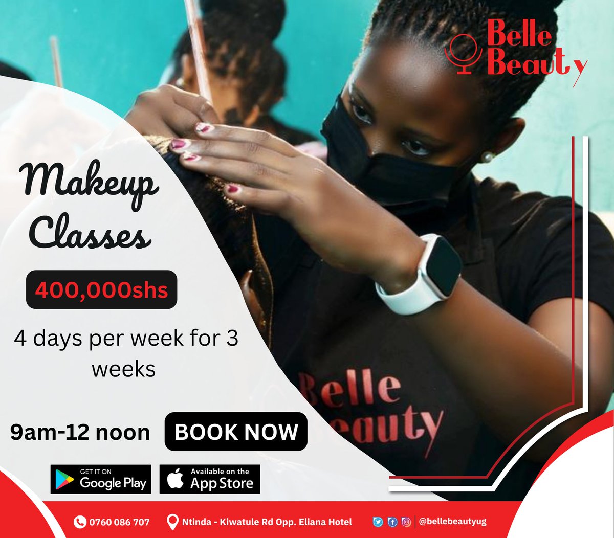 Transform your passion for makeup into a skillful art: Enroll in our makeup classes and shine.

Call 0760086707 to book.

#makeupclasses #makeupartists #bellebeautyuganda