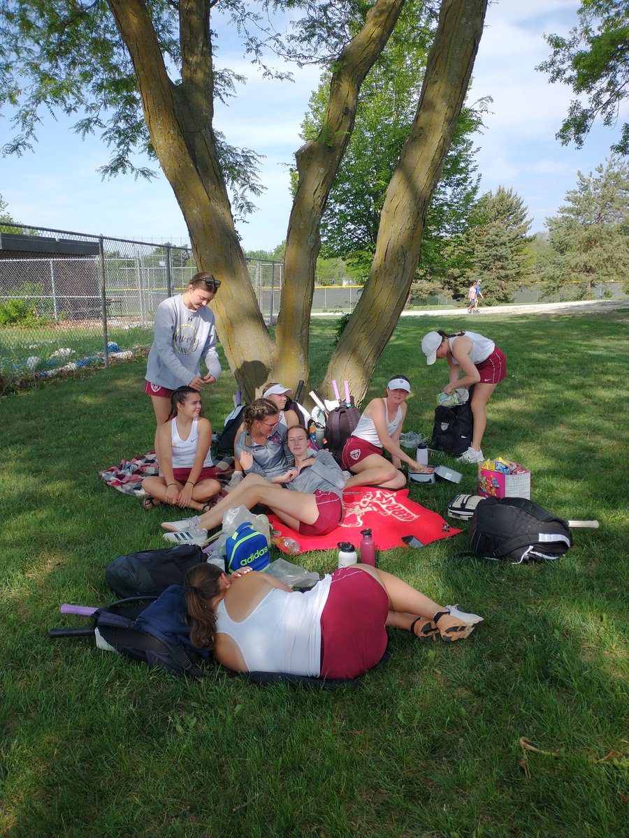 Hanging out by the 'W' tree waiting for our first match at State. #govikes