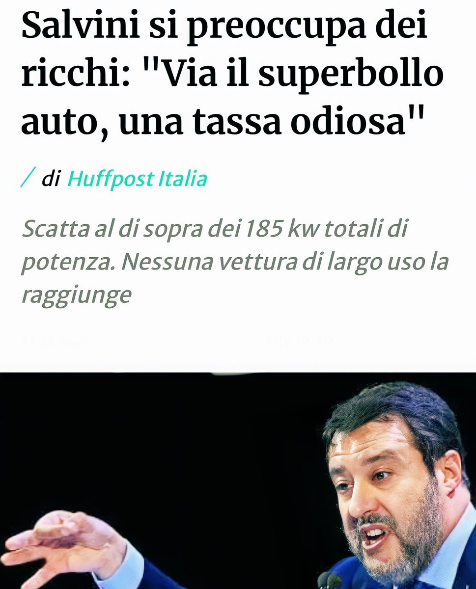 La nuova priorità di Salvini ora è togliere il bollo alle auto di grossa cilindrata. Ma vi pare normale che un ministro invece di aiutare chi ha bisogno, va ad aiutare chi non ha bisogno? Scandaloso
#salvinidimettiti #salvini #SalviniVergognaNazionale #Salvinivergognati