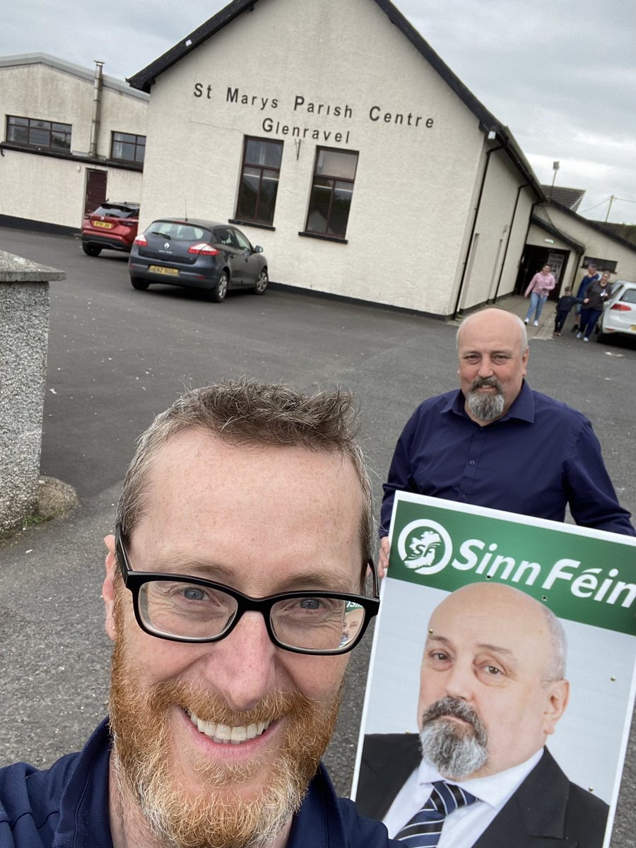 mcguigan_philip's tweet photo. In Glenravel where there is lots of positivity, hand shakes and good luck messages for the always effervescent Archie Rae from the voters #VotailSinnFein #lg23 https://t.co/zRFDZ3K069