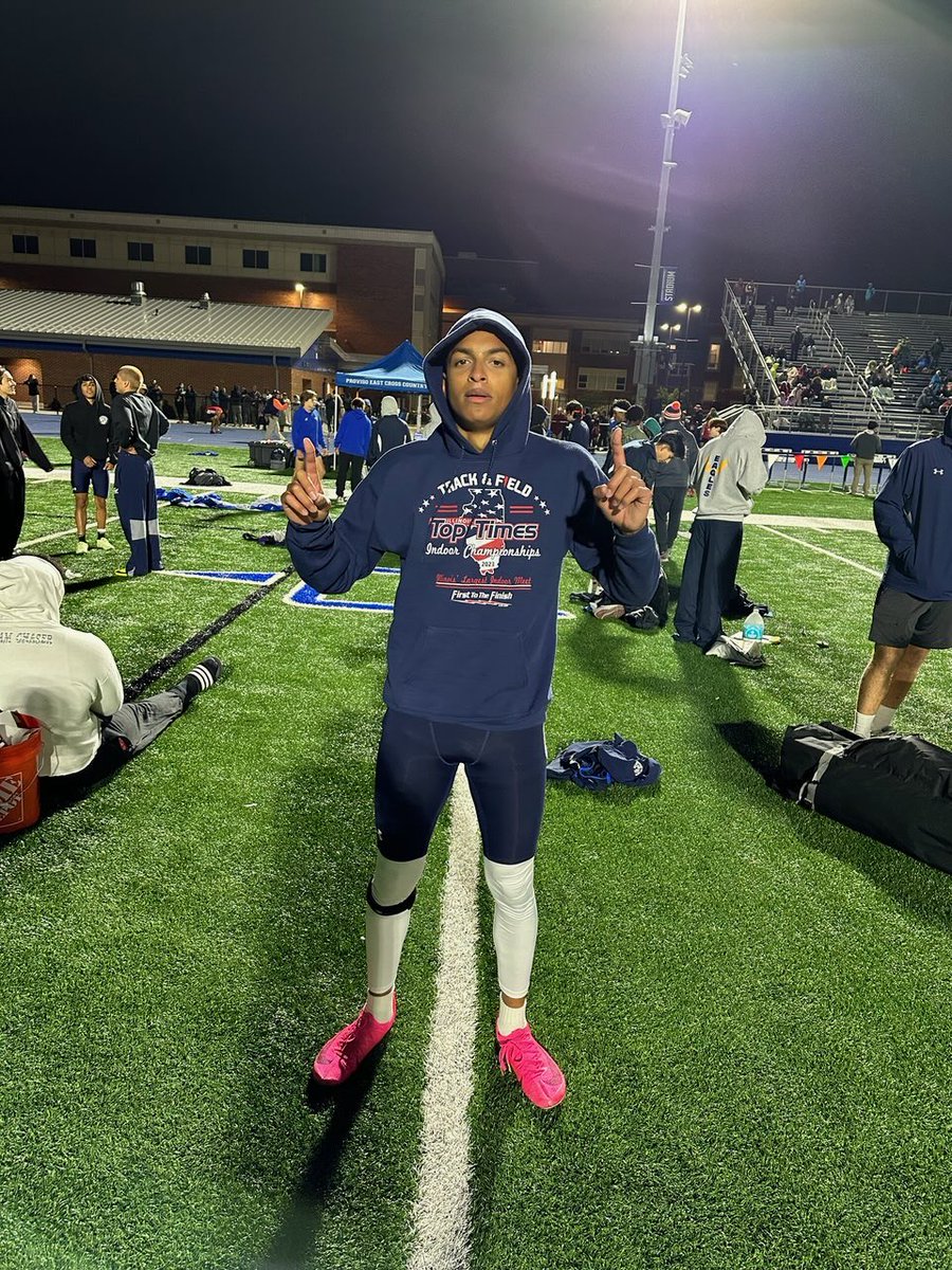 Charles Campbell 200M sectional Champion!  22.01 is new school record!!!