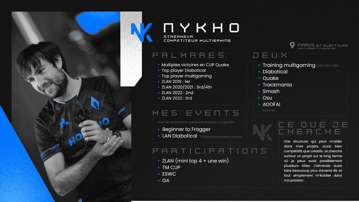 Nykho_QC's tweet photo. Je profite de la visibilité que j'ai maintenant pour rappeler le fait que je suis toujours à la recherche d'une structure !

Si vous voulez bosser avec un content creator qui n'est pas trop mauvais aux jeux-vidéo, n'hésitez pas à me contacter !

RT+Like très appréciés ! Merci ❤️ https://t.co/XBK3cX5cSU