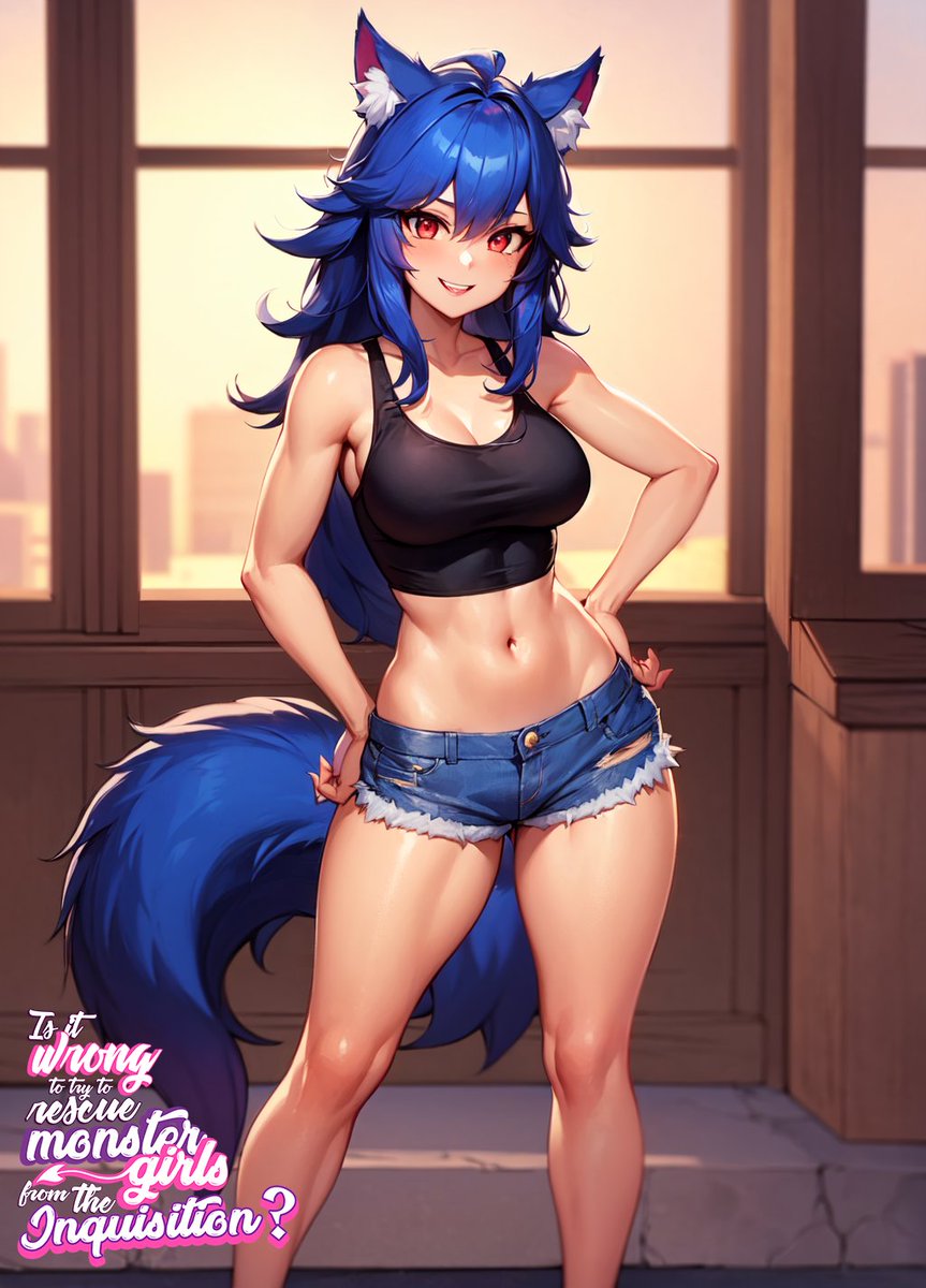 waifuboxdev's tweet photo. This feisty werewolf girl is going to be your companion throughout a great part of our game! 💖Coming soon on Steam. 🌟 #visualnovel #gamedev #IndieGameDev #werewolf #MonsterGirls https://t.co/E5gkilPEE4