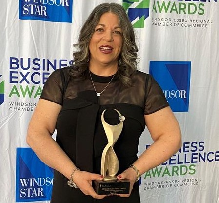 Congratulations to Renee Daudlin-Iacobelli, the recipient of this year's ATHENA Leadership Award, sponsored by <a href="/Bell/">Bell</a>. The ATHENA Scholarship Fund Windsor is so proud of Renee's many accomplishments! #BEA2023