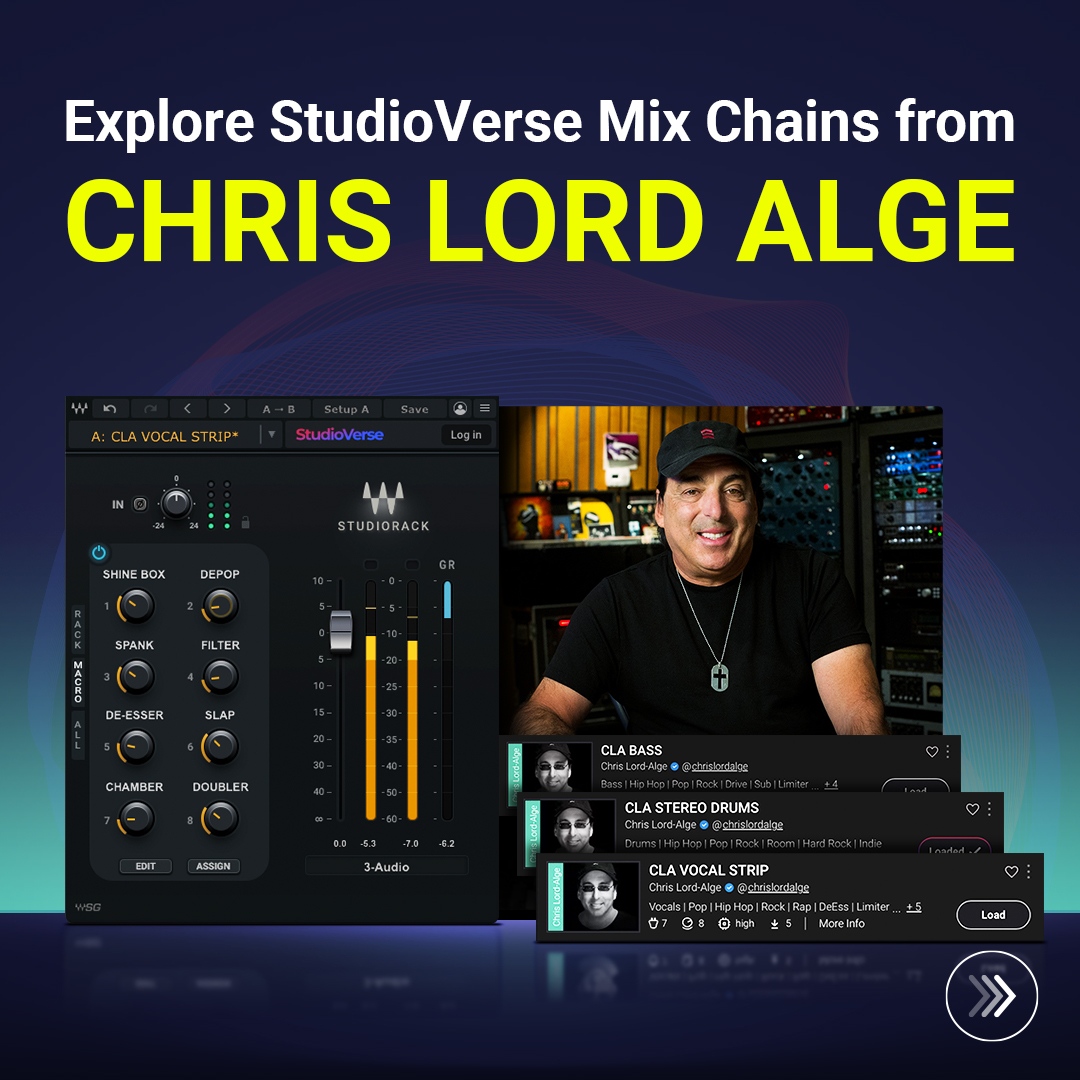 WavesAudioLtd's tweet image. 🔥 Legendary rock mixer @lordalge has shared some of his favorite go-to mix chains utilizing his own CLA plugins as well as others from the Waves catalog. 
🔎 EXPLORE ALL STUDIOVERSE CHAINS FROM CLA: waves.com/studioverse/cr…

#studioverse #cla #mixengineer #mixingtips
