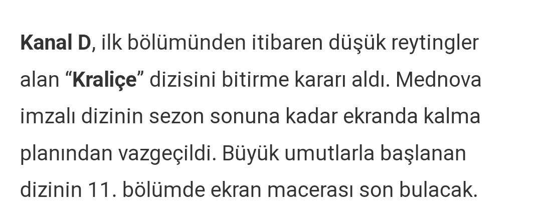 #Kraliçe 11. bölümü ile ekran yolculuğunu tamamlayacak.