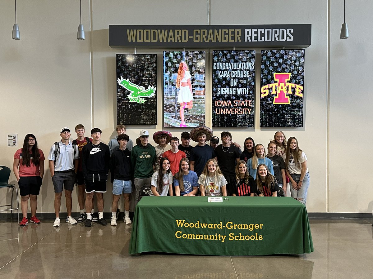 wgactivities's tweet photo. Congratulations to Kara Crouse on signing with Iowa State and making their cheer squad! We are excited for you and your future endeavors! #gohawks https://t.co/bGvbaeJIIe