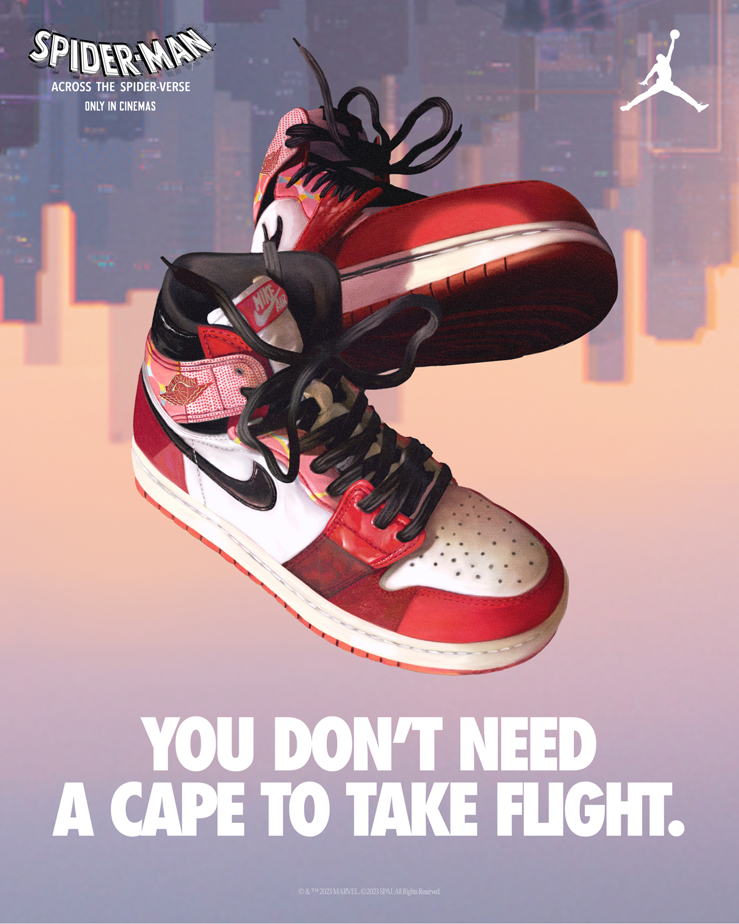 Air Jordan Logo x Spiderman Across The Spiderverse Decorations Poster  Canvas - Mugteeco