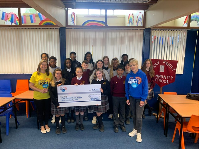 PietaHouse's tweet photo. 🎉 Big shoutout to the students of Holy Family Community School Rathcoole. 

They raised an incredible €5,100.70 during their mental health week fundraiser. Special thanks to the 5th Year LCVP class for completing the DIL walk and the Amber Flag Committee for organising🙌 https://t.co/zYGQhp9mHG