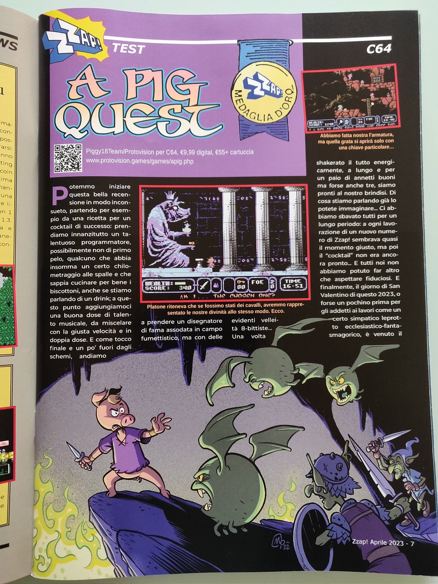 tonysavon's tweet photo. Il mio sogno da piccolo era quello di pubblicare un gioco #C64 e vederlo recensito da #Zzap64. Grazie @PaoloBesser e tutta la relazione di Zzap Italia per aver accontentato quel bambino!
#APigQuest @Mauricet34 @Aldo_C64 https://t.co/oC7Krhgrue