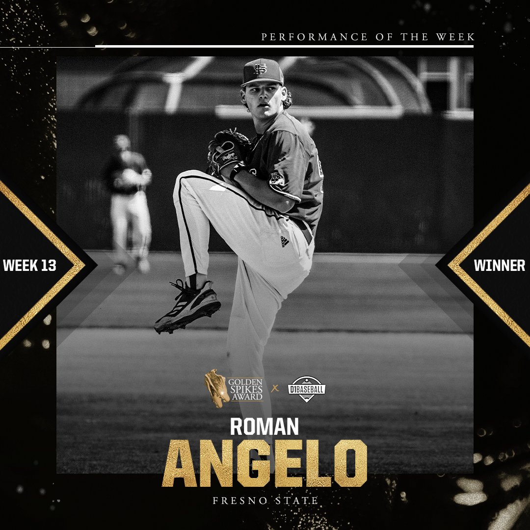 Complete game gem for the win! 💎

Fresno State's <a href="/RomanAngelo5/">Roman Angelo</a> is the #GoldenSpikes Performance of the Week winner!