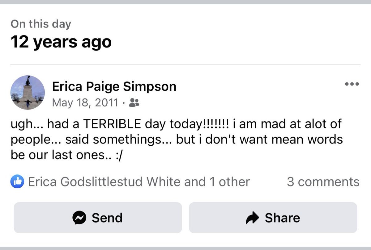 EricaPSimpson1's tweet photo. Facebook keeps me humble https://t.co/scUk2LJ3XC