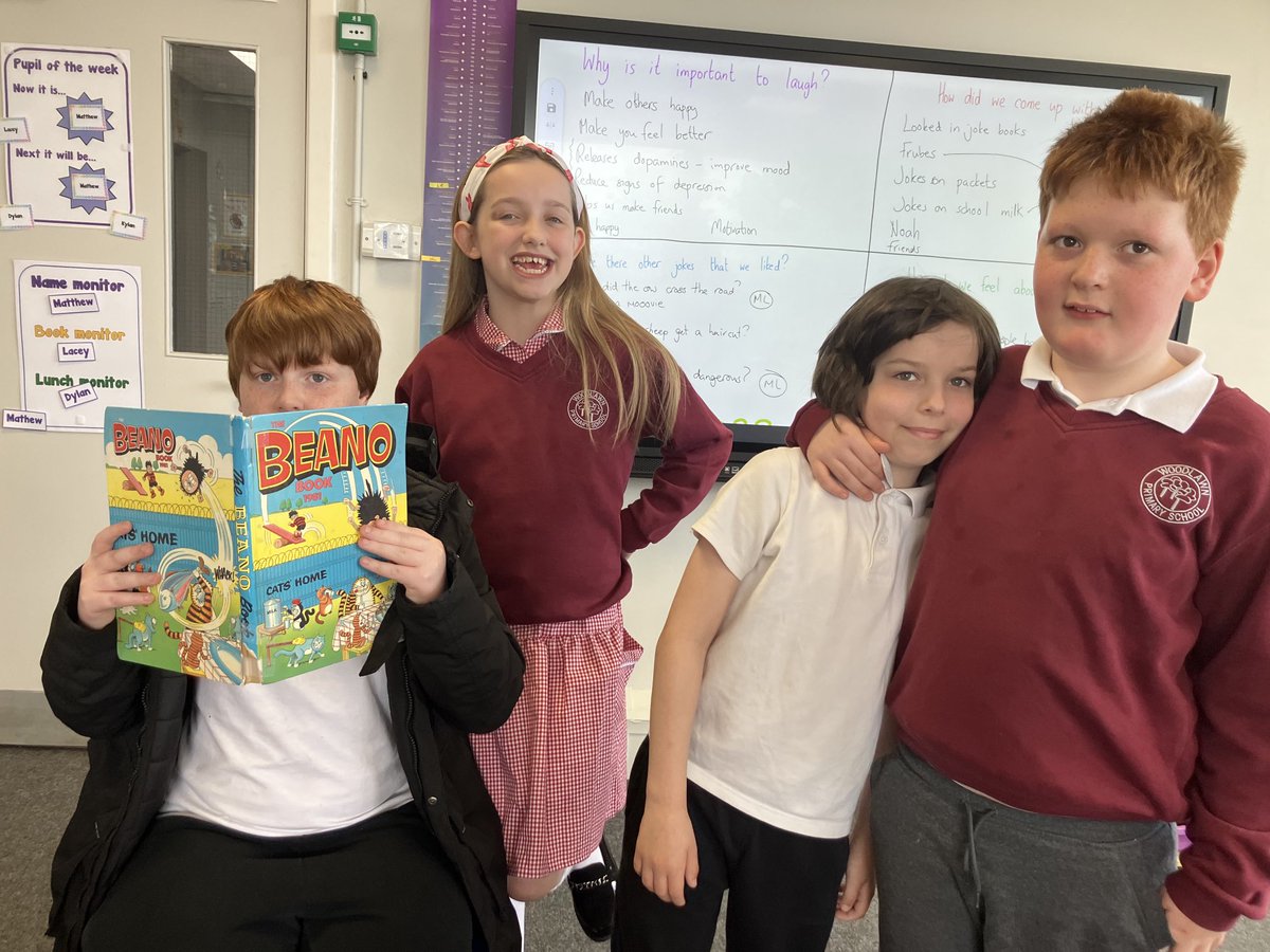 Maidenbelfast's tweet image. They’ve giggled their way to the final few in @BeanoOfficial⁩ funniest class 2023 #woodlawnprimary #carrick Matthew: “laughing makes the world a better place” more ⁦@BBCSounds⁩ ⁦@bbcradioulster⁩ #bbcgmu next week