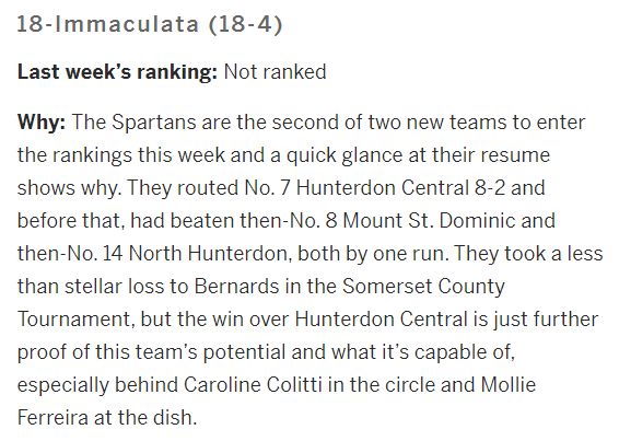 #LataPride for our Spartan Softball team! Top-20 in the State. Good luck against Robbinsville today! @CJFFastpitch