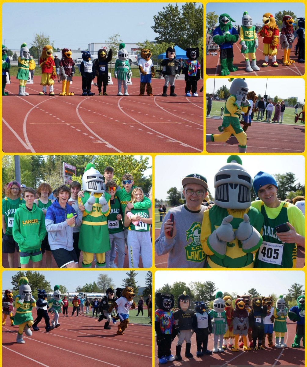 So excited for @LCVI_LDSB’s Lance to be part of the Mascot Race for the first time! Way to go! Good luck to all competitors as day two of @KASSAASports Track & Field is under way! #runjumpthrow #alloutallgameallseason