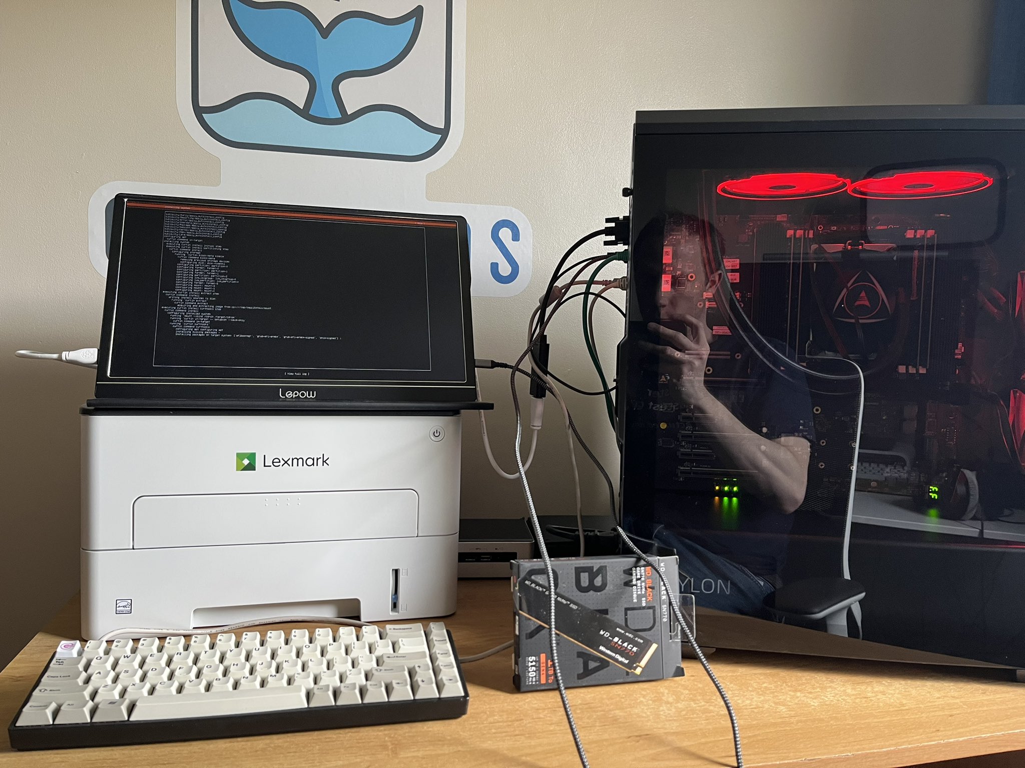 You might need a portable monitor