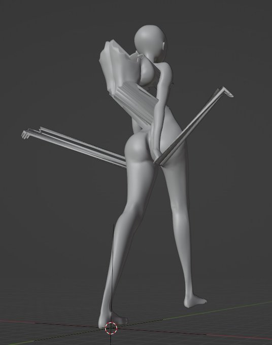 ウェイト塗りは明日に持ち越し
塗ったところ動いてくれた
背中と指置き去りの化物だけどモチベ上がった
#blender  #blender初心者  #Blender3d  #blenderart 