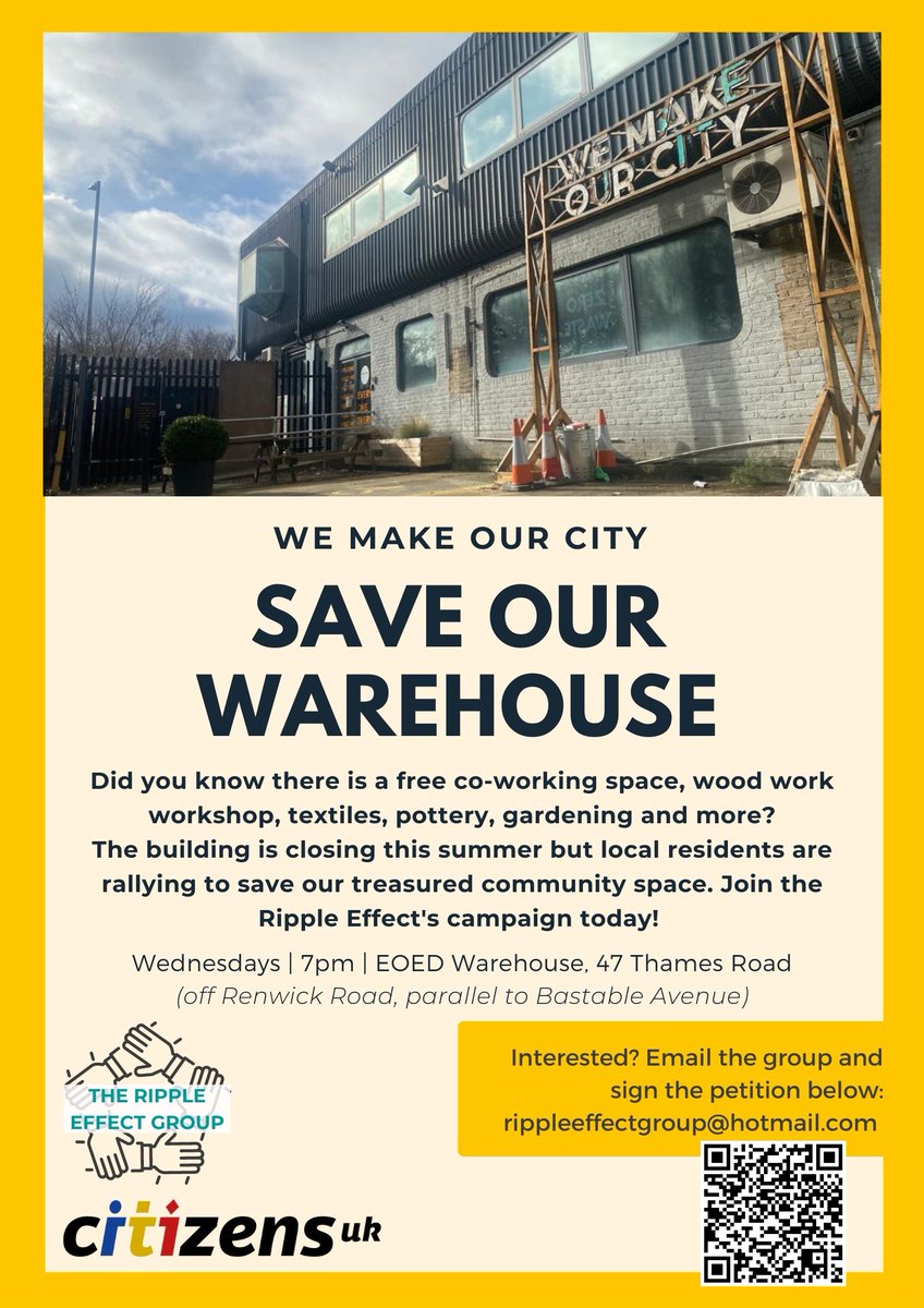 The Voluntary Sector, Their Service Users, The Residents & Everyone who has a connection with this building - WE STAND WITH YOU! #barkinganddagenham #saveourwarehouse