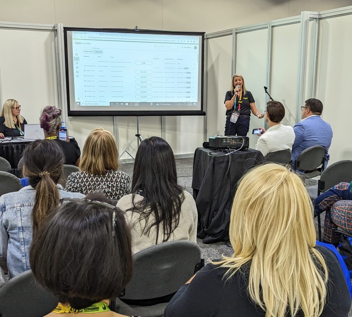 AlightSolutions's tweet photo. Congrats to our winner of the $100 SPA Finder gift card from the Global Payroll Demo session. Everyone is having a blast at the interactive photo booth—make sure to stop by booth #723 and capture your Congress memories! #paycon #alightsolutions #alightworklife #payroll https://t.co/GQOxBasKPP