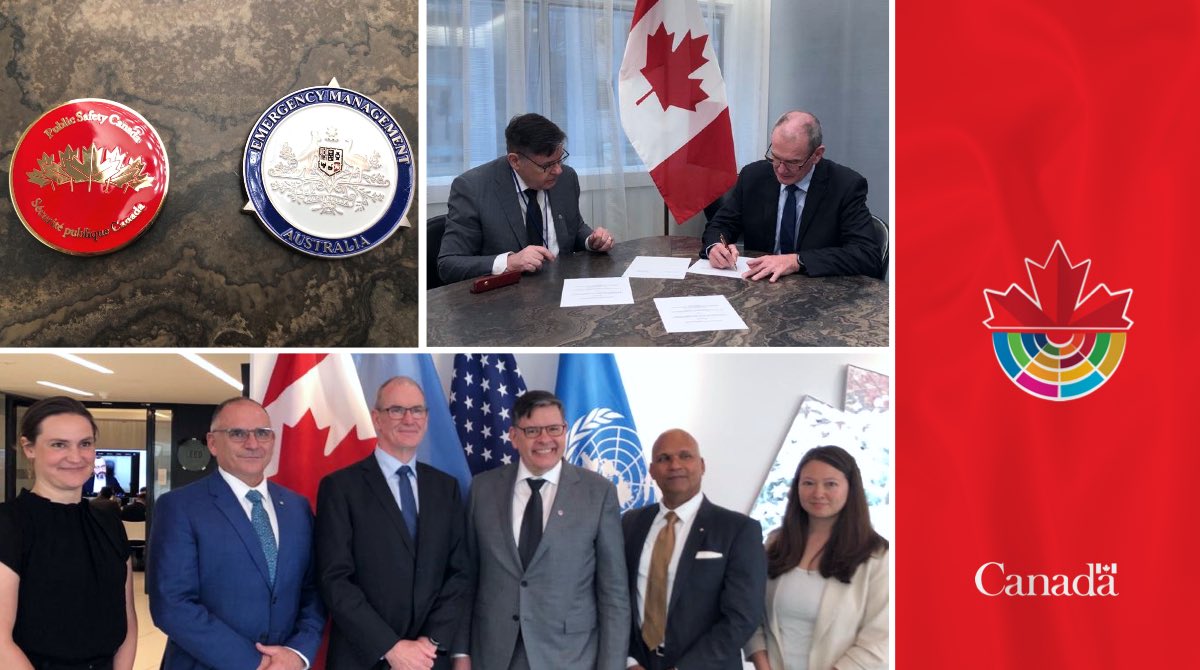 Mission Canada ONU (@canadaonu) on Twitter photo .<a href="/Securite_Canada/">Sécurité publique</a> sous-ministre <a href="/ShawnTupper/">Shawn Tupper</a> a rencontré <a href="/nemagovau/">National Emergency Management Agency</a> Brendran Moon et ils ont signé un protocole d’entente sur la coopération 🇨🇦🇦🇺 au sujet de la gestion des urgences et la réduction des risques de catastrophe. .<a href="/Securite_Canada/">Sécurité publique</a> sous-ministre <a href="/ShawnTupper/">Shawn Tupper</a> a rencontré <a href="/nemagovau/">National Emergency Management Agency</a> Brendran Moon et ils ont signé un protocole d’entente sur la coopération 🇨🇦🇦🇺 au sujet de la gestion des urgences et la réduction des risques de catastrophe.
