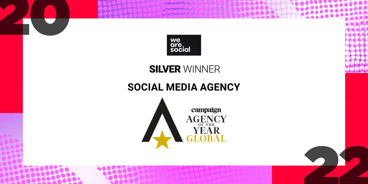 BseenDigitalbsd's tweet photo. We're delighted to have picked up a Silver in the Social Media Agency category at the Campaign Global Agency of the Year Awards! It's been a year to remember - a big thank you to our team for all their hard work ⭐  @Campaignmag https://t.co/d4k6NcRg6H