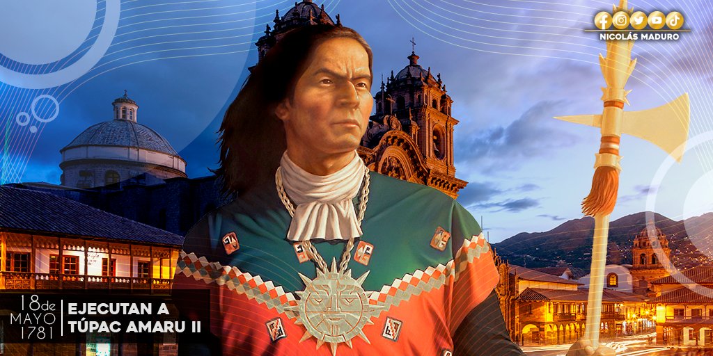 Un día como hoy ejecutaron a Tupac Amaru II, el gran líder que unió al Pueblo inca y condujo una de las mayores rebeliones indígenas de nuestro continente contra la opresión colonial. ¡Con su ejemplo de dignidad, somos millones los que luchamos contra la amenaza imperialista!