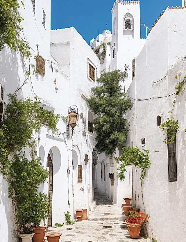 AlgeriaZaman's tweet photo. Images générées avec une intelligence artificielle montrant ce à quoi pourrait ressembler la médina d’Alger si celle-ci était entièrement restaurée. https://t.co/rQgWRrndYl