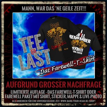 Festivalticker's tweet photo. #BangYourHead Mann, War Das 'ne Geile Zeit!!! - Aufgrund grosser Nachfrage:Seitdem wir das Ende des BYH!!!-Festivals bekannt gegeben haben, wurden wir unzählige Male angeschrieben und gebeten ein T-Shirt in  ... - https://t.co/582dfTbNmg https://t.co/ucbprGTjXX