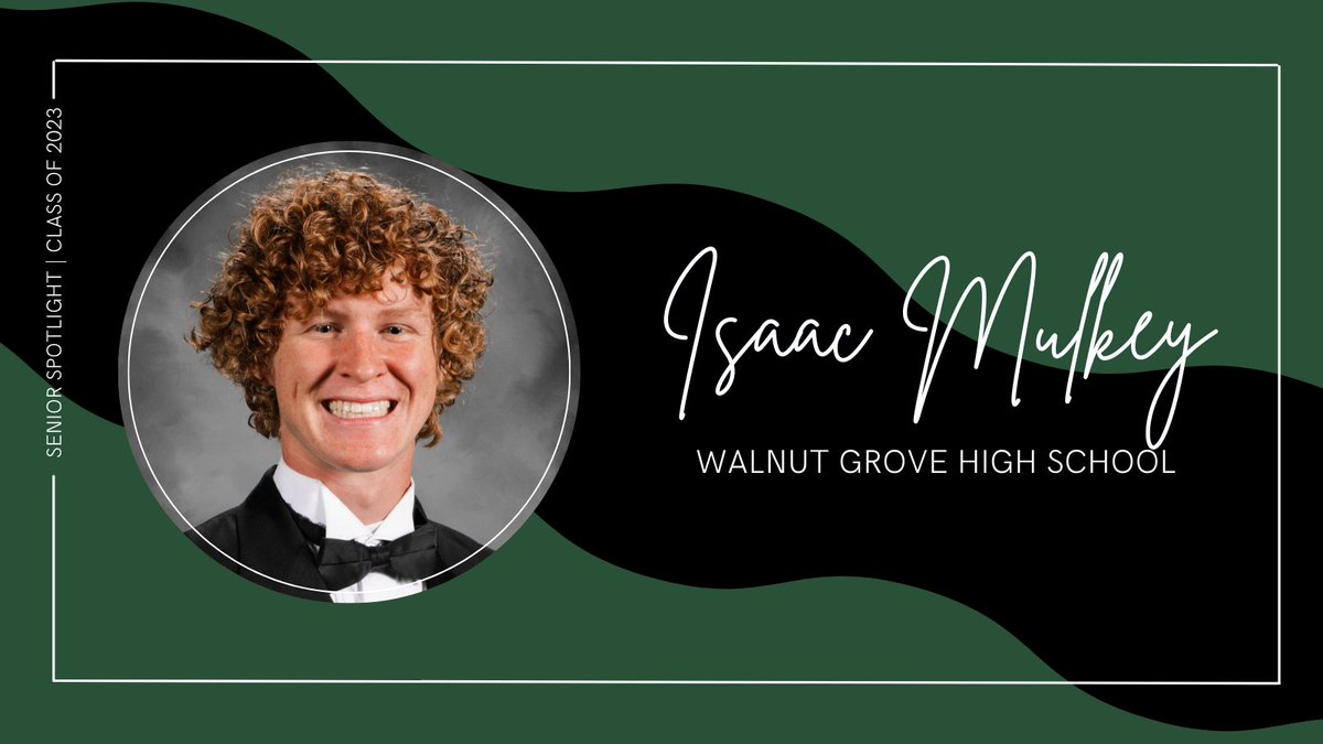 <a href="/WGHS_warriors/">Walnut Grove High School</a>' Isaac Mulkey is a scholar-athlete who has succeeded in academics as well as football, track and soccer.  After graduation, he plans on attending Georgia Tech to major in electrical engineering. For more about Issac's success, visit wcsd.info/IsaacMulkey.