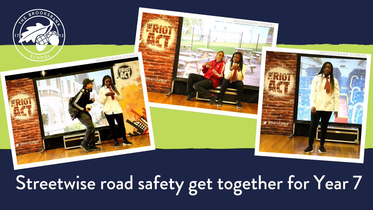 Thank you <a href="/theriotactuk/">The Riot Act</a> for putting on an upbeat &amp; immersive road safety act for our Year 7 students in assembly <a href="/thebrooksbank/">TheBrooksbankSchool</a> Year 7 students enjoyed getting involved in the drama workshops about road safety &amp; peer pressure to stay safe #spiritofbbs