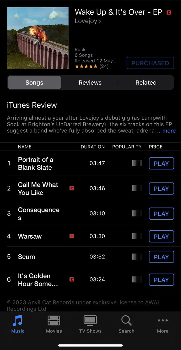 Boothebeloved24's tweet photo. @lovejoyshq @YourCelebMags Have bought - am listening to on repeat https://t.co/QS95L6VOt6