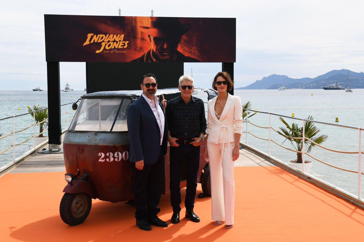 The cast and crew of ‘Indiana Jones and the Dial of Destiny’ – #JamesMangold, #HarrisonFord, #EthannIsidore, #BoydHolbrook, #PhoebeWallerBridge and #MadsMikkelsen has arrived for the film’s premiere at the #Cannes Film Festival. #Cannes2023 #IndianaJones