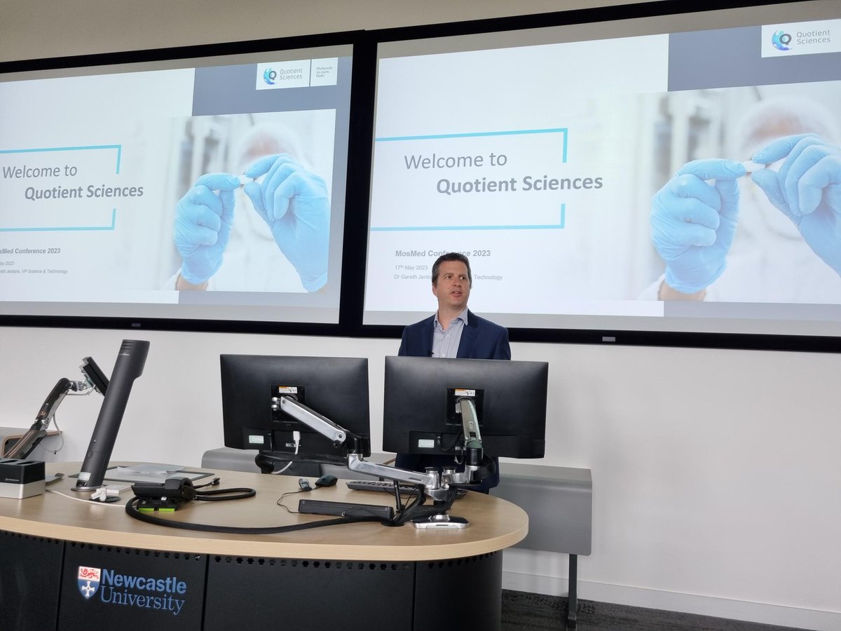 MosmedC's tweet photo. We were delighted to welcome @Quotient_Sci back to our annual conference. Great to continue the CDT's long standing relationship with @Quotient_Sci through a fab talk from @gn_jenkins about their research and opportunities #mosmed23 https://t.co/klILZkKLBG